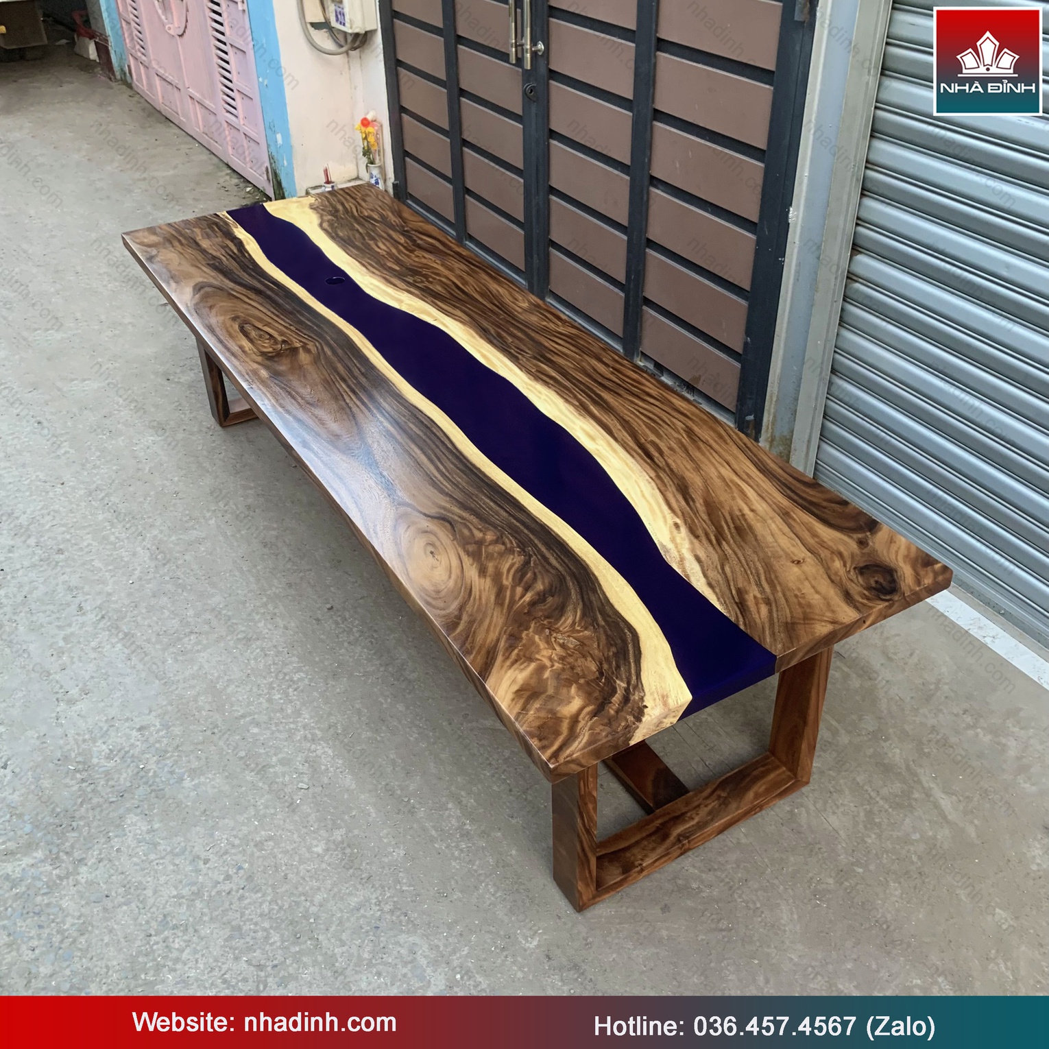 Bàn Epoxy gỗ Me Tây