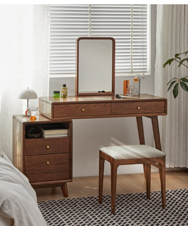 Bàn Trang Điểm Gỗ Sồi (Oak) - Sự Lựa Chọn Nhẹ Nhàng Cho Không Gian