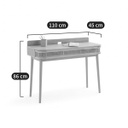 Bàn Làm Việc 1 Ngăn Gỗ Sồi Kết Hợp Mây Dài 110 Rộng 45 Cao 75 (cm)