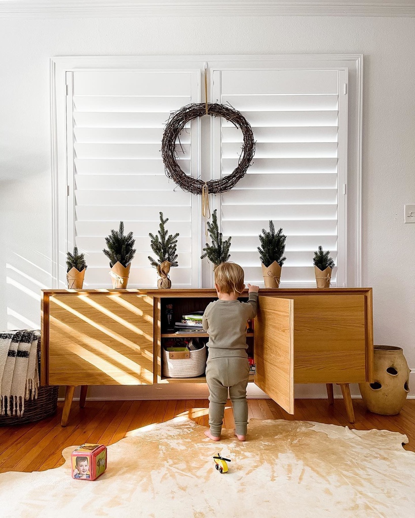 Tủ Trang Trí Gỗ Sồi 3 Hộc Tủ Cao 75 Ngang 180 Sâu 45 (cm)