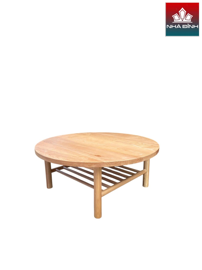 Bàn Trà Gỗ Tần Bì Cao 37 Đường Kính 90 (cm)