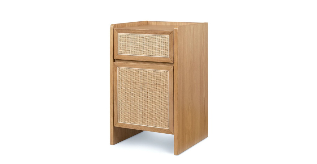 Tủ Hồ Sơ Gỗ Sồi Kết Hợp Mây Cao 79 Rộng 48 Sâu 48 (cm)