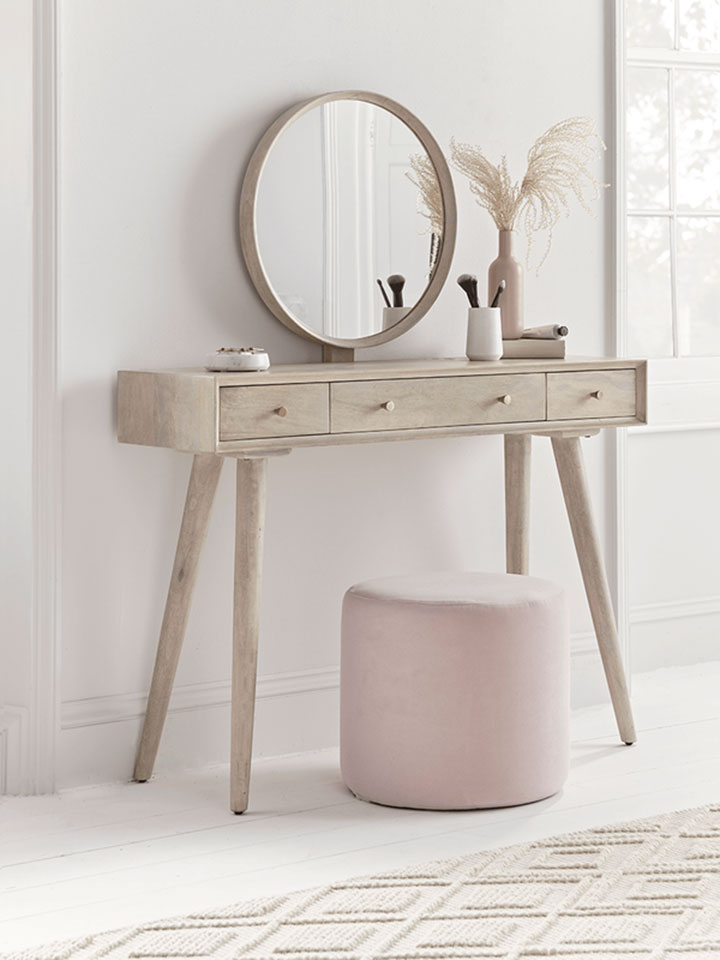 Bàn Trang Điểm Gỗ Sồi (Oak) Cao 137 Rộng 110 Sâu 40 (cm)