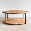 Bàn Sofa Tròn 2 Tầng Gỗ Sồi (Oak) Đường Kính 85 Cao 45 (cm)