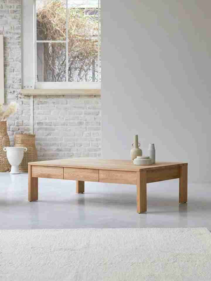 Bàn Trà Ngồi Bệt Gỗ Sồi ( Oak ) Dài 120 Rộng 80 Cao 35 (cm)