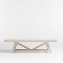 Bàn Trà Gỗ Thông Sơn Trắng Dài 173 Rộng 71 Cao 41 (cm)