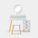 Bộ Bàn Trang Điểm Gỗ MDF Cao 138 Ngang 106 Rộng 40 (cm)