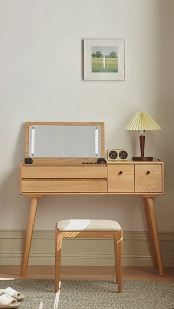 Bàn Trang Điểm Gỗ Sồi Cao 79 Ngang 100 Rộng 40 (cm)