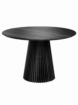 [ASHBA44] Bàn Ăn Tròn Gỗ Tần Bì Sơn Đen Đường Kính 120 Cao 75 (cm)