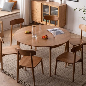 [OAKBA223] Bàn Ăn Gỗ Sồi Cao 75 Đường Kính 135cm